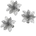 thumbnail image 4 of 24 piezas de flores navideñas, decoración de flores navideñas, adornos para árboles de Navidad con purpurina, árbol de Navidad con purpurina, flores artificiales de Navidad, purpurina de Navidad, 4 of 5