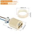 thumbnail image 2 of Uxcell G9 Light Base Socket, 6 Pack Ceramic Lamp Bulb Holder Connector Lighting Replacement with 140mm Cable Wire for Halogen Incandescent LED Light Bulb, 2 of 5