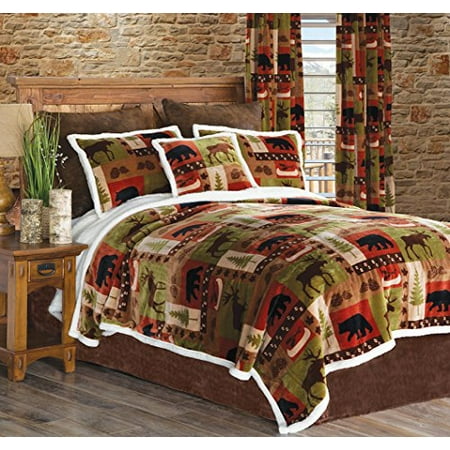 Carstens Jp587 Patchwork Lodge Plush Bedding Set Twin Multicolor Canada - Plush Bedding Sheets Carstens Jp587 Patchwork Lodge Plush Bedding Set Twin Multicolor Canada - Plush Bedding Sheets