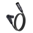 thumbnail image 1 of Right Angle XLR Cable, XLR Female to Male 90 Degree Cable Adapter, Microphone Extension, 1 of 7