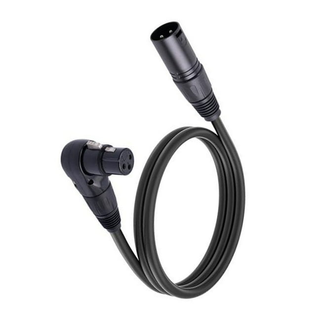 XLR to XLR Cables, 90 Degree XLR Female to Straight XLR Male Cable Adapter, XLR Male to XLR Female Cable, for Speaker, Recording Studio, Mic Mixer, Audio Interface, Amplifier