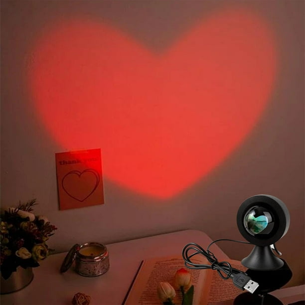 Lámpara de Proyección LED, Lámpara de Escritorio, Estilo romántico para dormitorio, Lámpara decorativa, Proyección de estrellas, Ajustable, Metal, Base de madera, para dormitorio