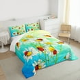 thumbnail image 3 of Homewish Chic Flower Daisy 2pcs Bedding Comforter Set for Kids Children Teens,Red Ladybird Twin Comforter Sets,Abstract Watercolor Gradient Breathable Bedding Set,Lightweight Room Decor, 3 of 8