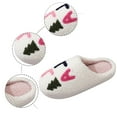 thumbnail image 5 of Fuzzy Slippers for Women Slip On Indoor Warm Slippers Fluffy Winter House Shoes Bedroom Slippers Plush Slippers Home Footwear Ladies Slippers White 41, 5 of 9