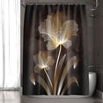 thumbnail image 5 of Abstract Shower Curtain 72 X 72 Inches With 12 Hooks Modern Aesthetic Abstract Stripe Shower Curtain Set For Bathtub Bathroom Gray Blue Brown Contemporary Abstract Painting Fabric Shower Curtains, 5 of 6
