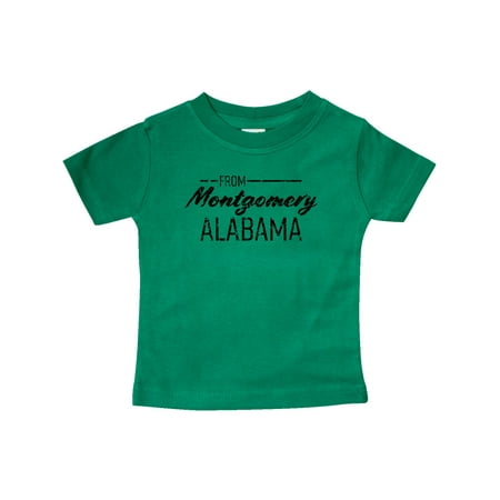 

Inktastic From Montgomery Alabama in Distressed White Text Gift Baby Boy or Baby Girl T-Shirt