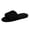 Black, variant on NOKIO Women's Fuzzy Open Toe Slippers Soft Plush House Shoes for Women Comfortable S𝗅ip On Flat Shoes Lightweight Indoor Ladies Slides Winter Casual Bedroom Footwear
