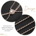 thumbnail image 4 of Cadena de cabeza de diamantes de imitación dorados - Accesorio para el cabello de boda para mujeres y niñas 2 piezas (color dorado / plateado) Shuxiu Wang  9024715008442, 4 of 5