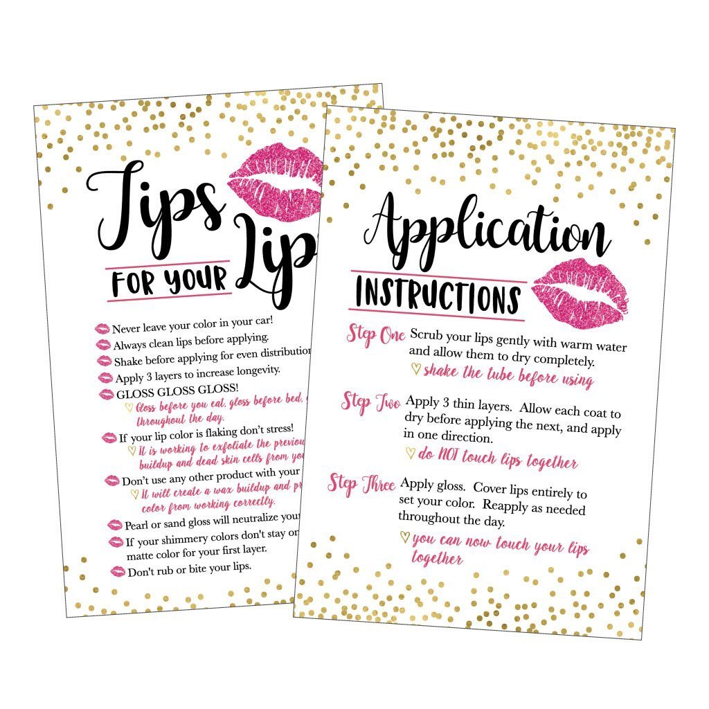 mary kay thank card lip younique lipstick tips avon lipsense marketing cards amway distributor tricks sense directions instructions application supplies