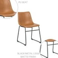 thumbnail image 3 of Modern Ani Armless Dining Chairs – Upholstered, Sleek Mid-Century Design, Sturdy Build Set of 2, 3 of 5
