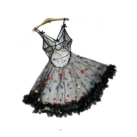 

Women Floral Babydolls Black Sexy Lingerie XL