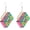 Pink, variant on Cassette Tape Earrings for Women 80s 90s Neon Earrings Fashion Funny Vintage Neon Tape Optical Disc Acrylic Drop Dangle Earrings Outfit Party Accessories Jewelry Gifts
