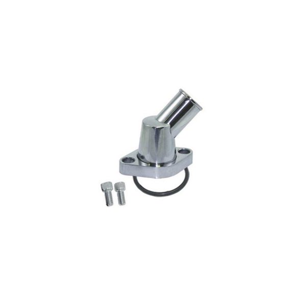 Specialty Chrome SPC8455 45 deg O-Ring Style Polished Water Neck for Chevy