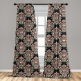 thumbnail image 5 of Ambesonne Damask Curtains, Classical Venetian Motif, Pair of 28"x95", Black Cream Red, 5 of 5