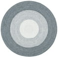 thumbnail image 2 of SAFAVIEH Braided Osmond Geometric Polyester Reversible Area Rug, Dark Gray/Ivory, 6' x 6' Round, 2 of 7
