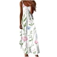 thumbnail image 3 of TaTaai Womens Fashion Printed Round Neck Spaghetti Strap Maxi Dress Elegant Casual Soft Breathable Fabric Daily Dating Holiday Party Outfits Gift, 3 of 5