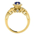 thumbnail image 3 of Mauli Jewels Rings for Women 1.35 Carat Pear Shape Tanzanite And Diamond Gemstone Ring For Women's Prong-Setting 10K Yellow Gold, 3 of 5