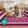 thumbnail image 4 of ODIKA Zebra Cheetah Leopard Print Spotted Center Stripe Frame Pink Non-Slip Chair-Friendly for Home Office, Gaming Room, Under Desk, 4 of 7