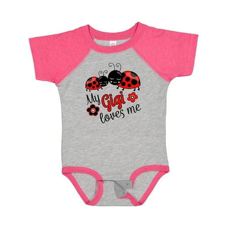 

Inktastic My Gigi Loves Me with Cute Ladybugs Gift Baby Boy or Baby Girl Bodysuit
