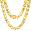 thumbnail image 2 of Nuragold 10K Real Yellow Gold Solid Miami Cuban Link Chain Necklace 16"-30" (2.7mm-10mm) Italian Jewelry for Men & Women, 2 of 23