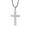 silver no chain, variant on Unisex Stainless Steel Domineering Punk Irregular Hand Hammer Pattern Cross Pendant Amulet Crucifix Necklace Simple Jewelry Silver Free Chain