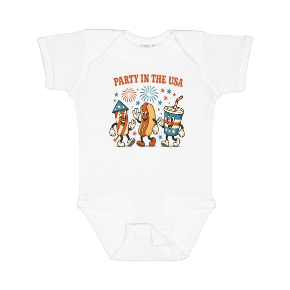 Inktastic Party in the USA Boys or Girls Baby Bodysuit