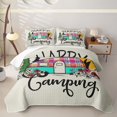 thumbnail image 2 of Erosebridal Happy Camping Quilt Full, RV Accessories Camper Car Full Bedspread Sets, 2 of 7