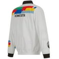 thumbnail image 3 of Men's JH Design White Minnesota Timberwolves 2022/23 City Edition Full-Zip Nylon Bomber Jacket, 3 of 6