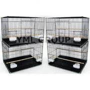 YML Lot of 4, .5 in. bar spacing small breeding cages in Black.