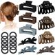 thumbnail image 1 of wonima44 19 Pack Claw Clips for Women, Big medium Matte Hair Claw Clips Set, Non-slip Extra Large Hair Clips for Women Thick Thin Hair, Strong Hold Banana Jaw Claw Clip, Neutral Colors (A Sets), 1 of 1