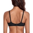 thumbnail image 2 of Exerin Women's Lace Bra Unlined Underwire Sheer Demi Balconette Bras(34C,Black), 2 of 6