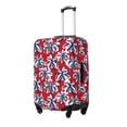 thumbnail image 2 of Uemuo Palm Tree Pattern on Red Printed Washable Luggage Cover - Fashion Suitcase Protector Fits 18-32 Inch Luggage -Small, 2 of 9