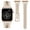 Starlight/Rose Gold, variant on TOYOUTHS Leather Bands Compatible with Apple Watch Band 38/40/41/42/44/45/49mm Women, Dressy Leather Strap with Stainless Steel Metal Hollow-out Chain Bracelet for iWatch Ultra 2,Series 9 8 7 6 5-1