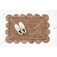 thumbnail image 3 of Rectangle Rug Natural Jute Rug Hand Braided Beige and Brown Color Stripes Line Area Rug, 3 of 5