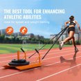 thumbnail image 2 of KFFKFF Pull Sled for Weight Training, Exercise Equipment with Handle for Strength and Speed Enhancement, Steel Constructed Power Sled for Athletic Workout, Compatible with 1"&2" Weight Plate, Orange, 2 of 9