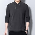 thumbnail image 2 of Men's Winter Thermal Long Sleeve V Neck Embroidered T Shirt Base Layer For Inner Wear Comfortable Warm Soft Stretchable Men's Lightweight Crewneck Tee Tops, 2 of 4