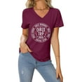 thumbnail image 2 of Women's Casual Valentine's Heart Print Letter Round Neck Short Sleeve T Shirt, 2 of 2
