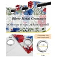 thumbnail image 6 of Patriotic Independence Day Blackout Curtains 72 Inches Long, Red Blue Flowers 2 Panels, Thermal Insulated Room Darkening Drapes with Grommets, 52W x 72L Each Panel, 6 of 9