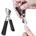 thumbnail image 2 of Toenail Clippers for Thick Nails for Seniors, Ingrown Nail Clippers for Men Angled Head, Toe Nail Clippers Long Handled Wide Jaw Opening with Catcher, Fingernail Clipper Sharp Curved Blade, 2 of 6