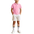 thumbnail image 2 of LEKWK Teen Boys Back to School Outfits Short Sleeve Collared Shirts and White Shorts with Socks Kids 3 Piece Playwear Summer Preppy Activewear 3-16Y, 2 of 9