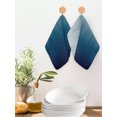 thumbnail image 2 of Navy Blue Ombre Kitchen Dish Towels for Drying Dishes Set of 3, Contemporary Gradient Abstract Art Waffle Weave Microfiber Hand Tea Bathroom Towels Quick Dry & Absorbent Towel 12x12, 2 of 7