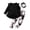 Black, variant on YDFCWXW Toddler Girl Winter Outfit 2Pcs Ruffle Sleeve Top with Printed Legging Pants Fashion Daily Wear Set (Orange, 4-5 Years)
