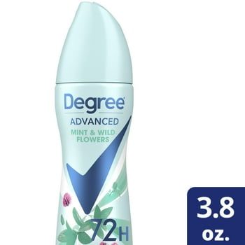 Degree Advanced Antiperspirant Deodorant Dry Spray Mint & Wild Flowers, 3.8 oz