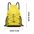 thumbnail image 3 of Drawstring Backpack with Side Mesh Pockets – Water Repellent Large Capacity Sack for Gym,Hiking,Cycling,Travel,Father's Day Gift for Him, 3 of 6