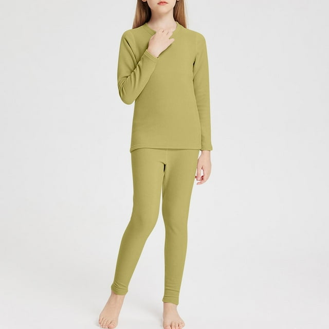 Cowsor Pyjama Doux en Modal pour Filles, Ensemble Douillet à Manches Longues, Tenue de Nuit, Ensemble de Pyjama 2 Pcs