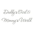 thumbnail image 2 of VWAQ Daddy's Girl and Mommy's World Silver Nursery Wall Decal Quote Vinyl Wall Art Decor Baby's Room #3, 2 of 2