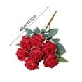 thumbnail image 2 of ddioayh Artificial Flowers Bouquet 7 Heads Realistic Fake Roses with Stem-Shapes and Leaves for Wedding Centerpieces Party Home Office DIY Decor, 2 of 7