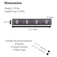 thumbnail image 4 of Dual Hook Coat Rack - Wall Mounted Hat & Key Organizer - Oil Rubbed Bronze - Bathroom Entryway Storage - 17.7" Wide Oil Rubbed Bronze Hooks/Dark Brown 4 Hooks, 4 of 9