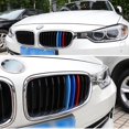 thumbnail image 7 of Xotic Tech TRI Color M Sporty Grille Insert Trim Exact Fit Kidney Grill Stripe Clip for BMW 3 series E46 LCI Sedan 2002-2004 (11 beam bars), 7 of 7