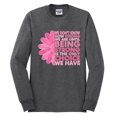thumbnail image 2 of Wild Bobby, We Don't Know How Strong We are Until Strong is the Only Choice, Breast Cancer Awareness, Men Long Sleeve Shirt, Heather Black, Medium, 2 of 4